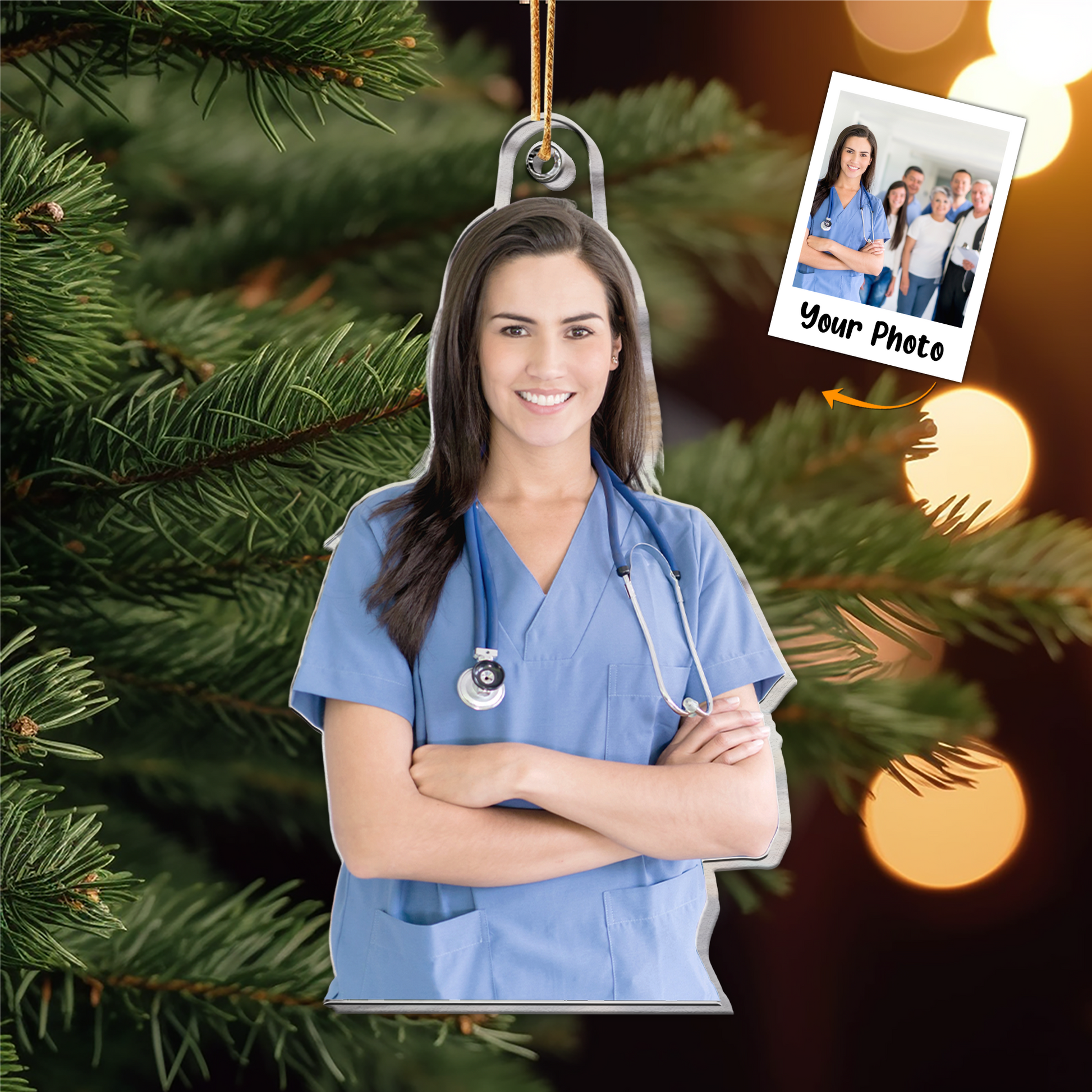 Custom_Photo_Nurse_Christmas_Ornament_ _Personalized_Acrylic_Photo_Ornament_3