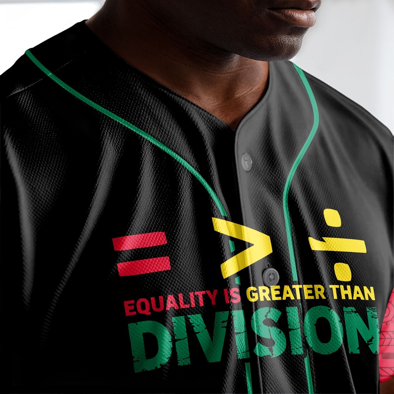EqualityIsGreaterThanDivisionBaseballJersey5