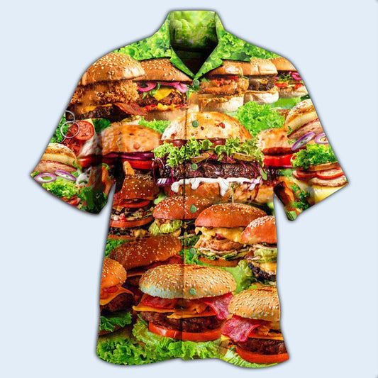FoodGoodMoodDeliciousHamburger HawaiianShirt OwlOhh_6081_2