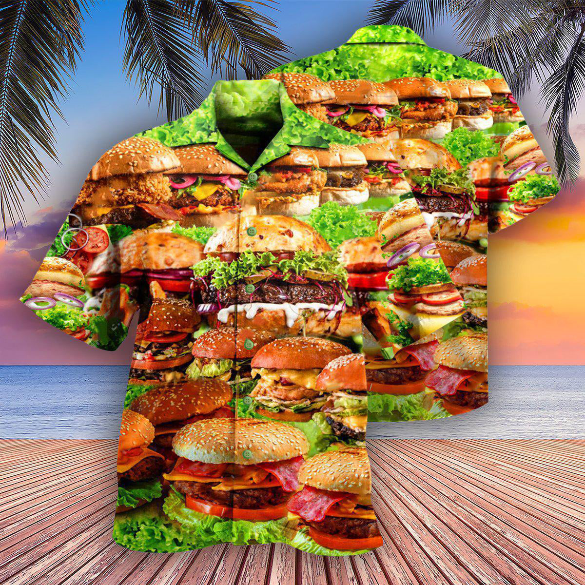 FoodGoodMoodDeliciousHamburger HawaiianShirt OwlOhh_6081_3