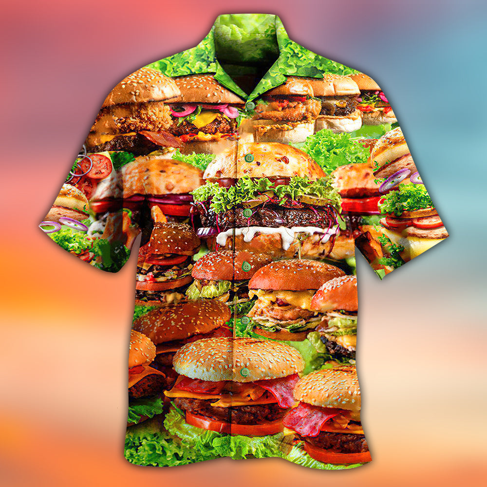 FoodGoodMoodDeliciousHamburger HawaiianShirt OwlOhh_6081_4