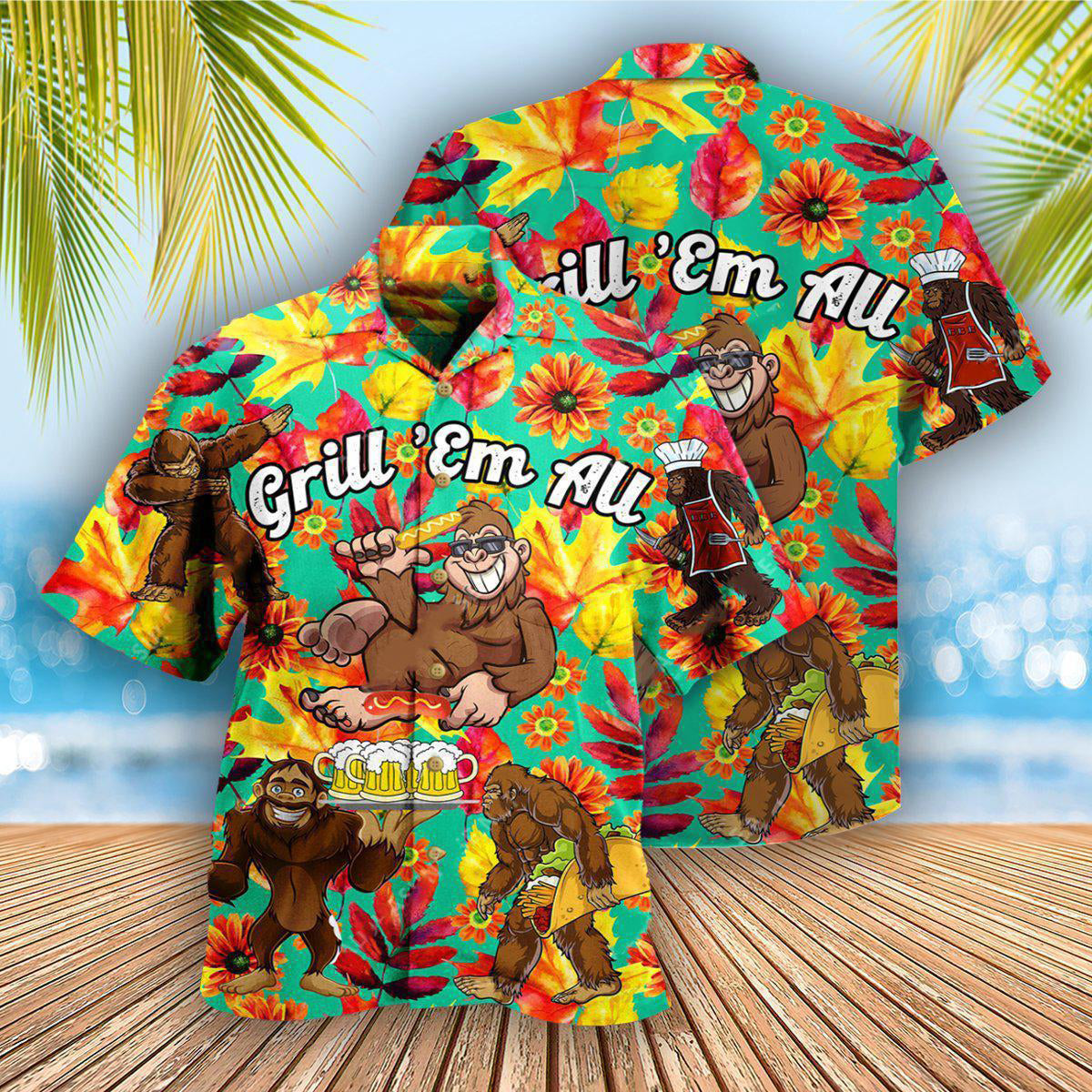 FoodGrillEmAllFunnyBarbecueCool HawaiianShirt OwlOhh_6271_3