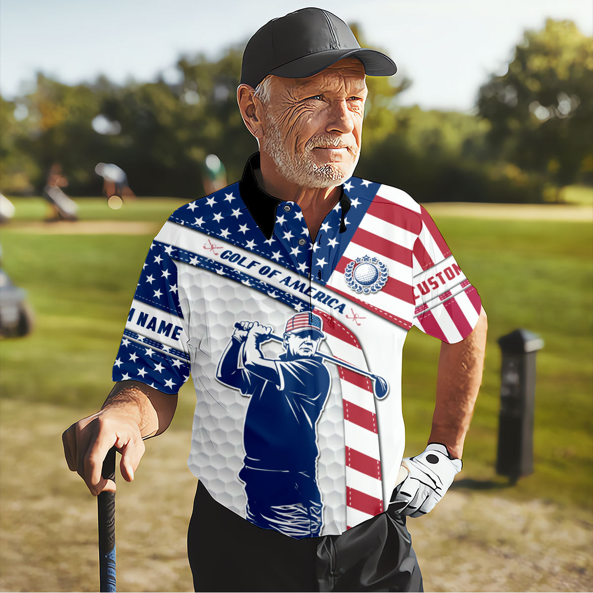 FunnyTrumpGolfOfAmericaCustomPolosForMen_MensGolfGift_US250AnniversaryGolfingApparel2