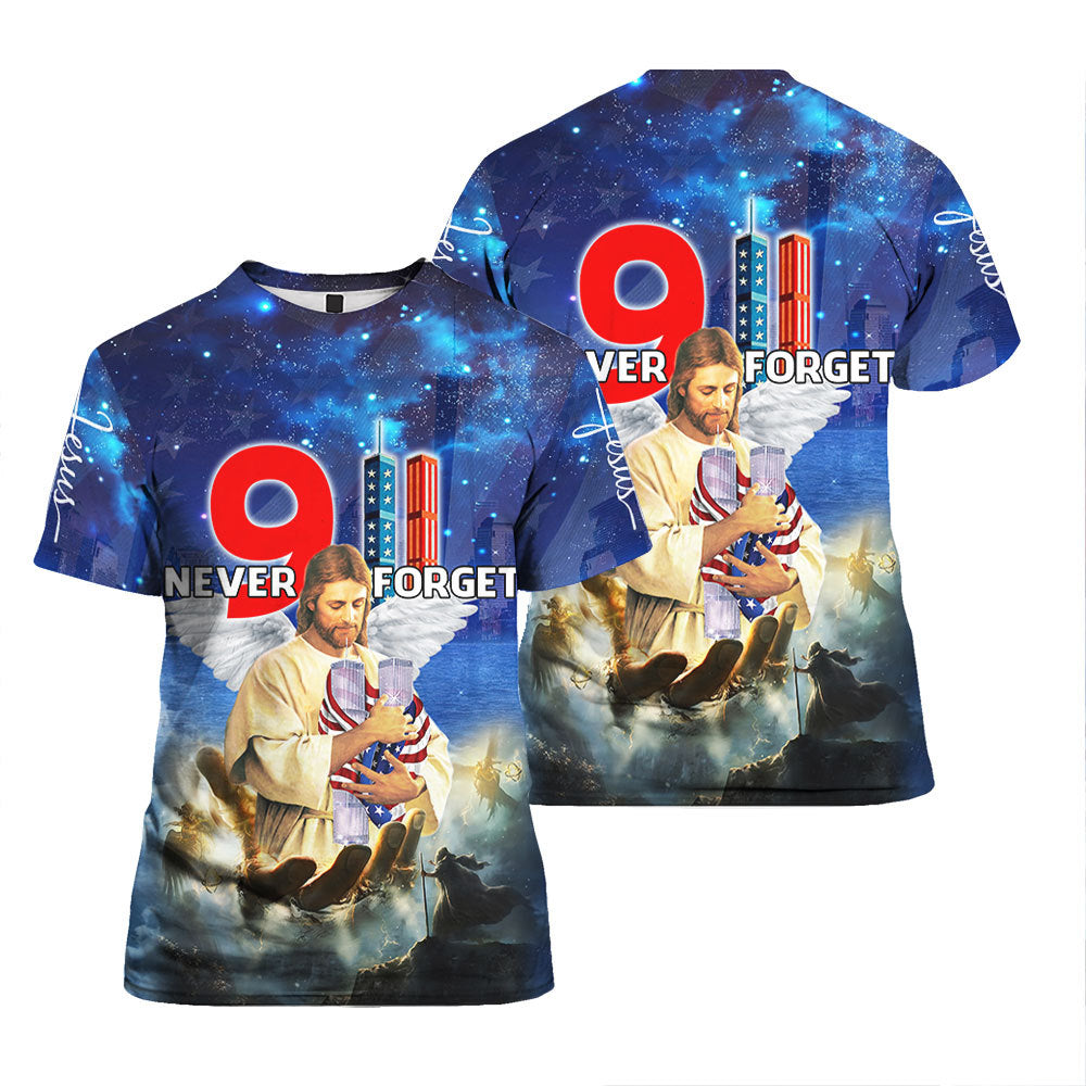 God Jesus Bless 911 Day Never Forget T Shirt For Men Women TH1248_1280x_6934dd1a e767 4290 90ef ea26352b8595