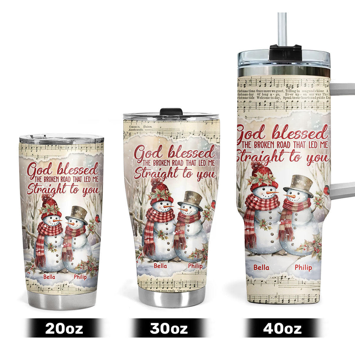 GodBlessedTheBrokenRoadThatLedMeStraightToYouPersonalizedStainlessSteelTumbler_4