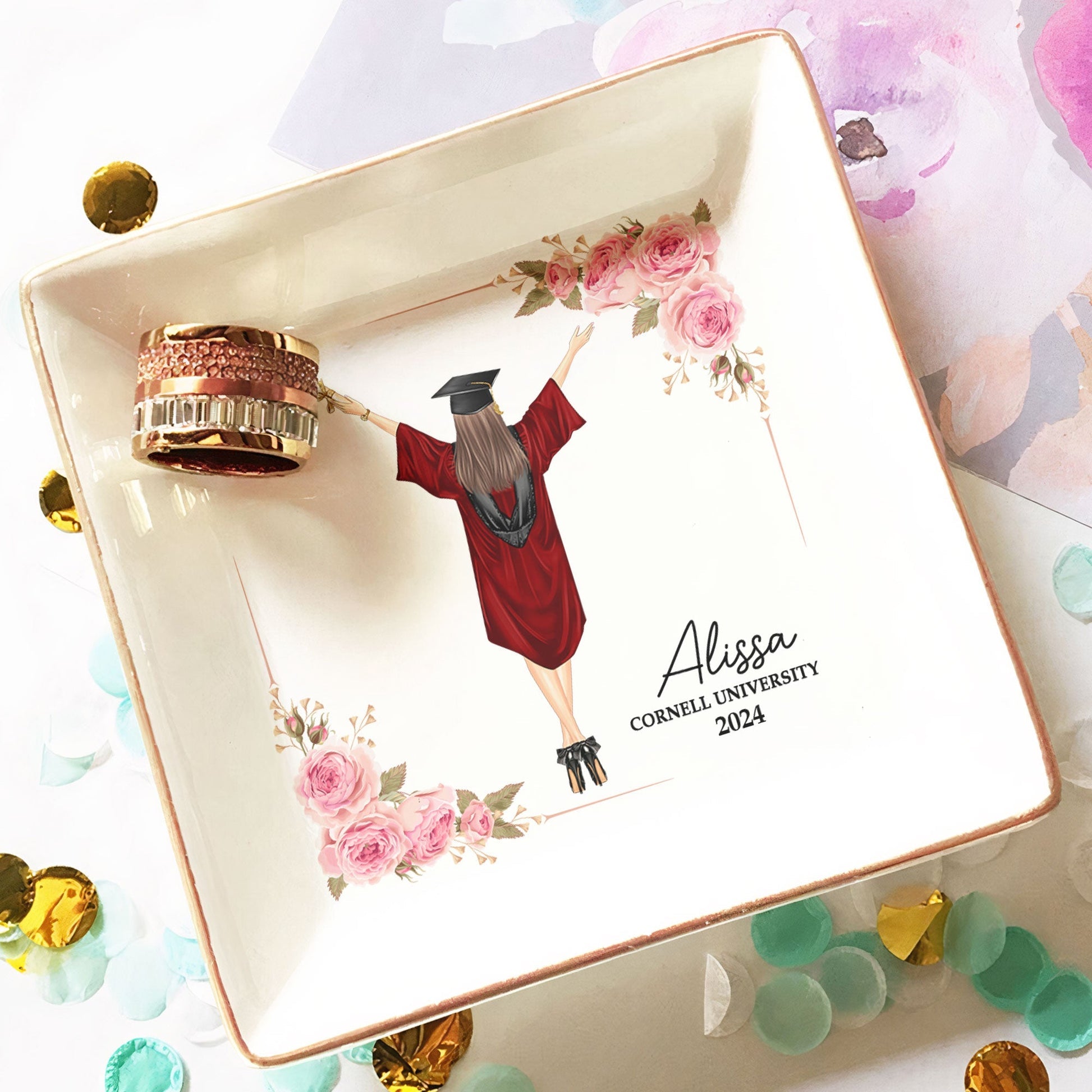 Graduation Gift Jewelry Dish Personalized Jewelry Dish_3