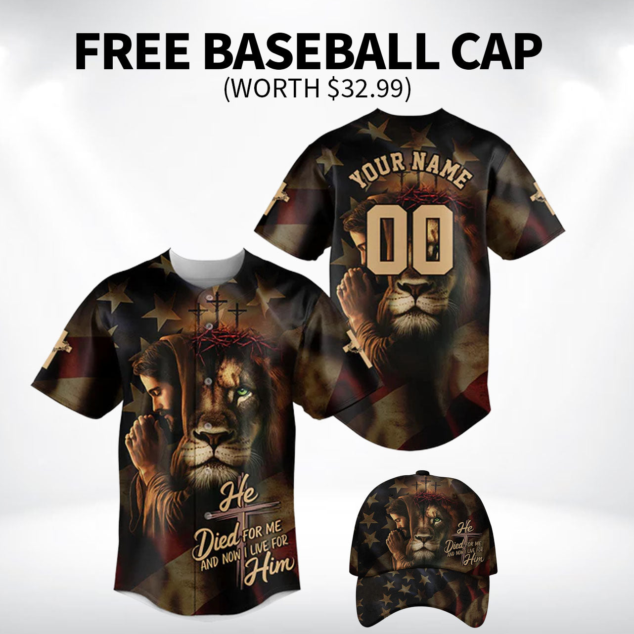 HeDiedForMeAndNowILiveForHimBaseballJerseyBundle