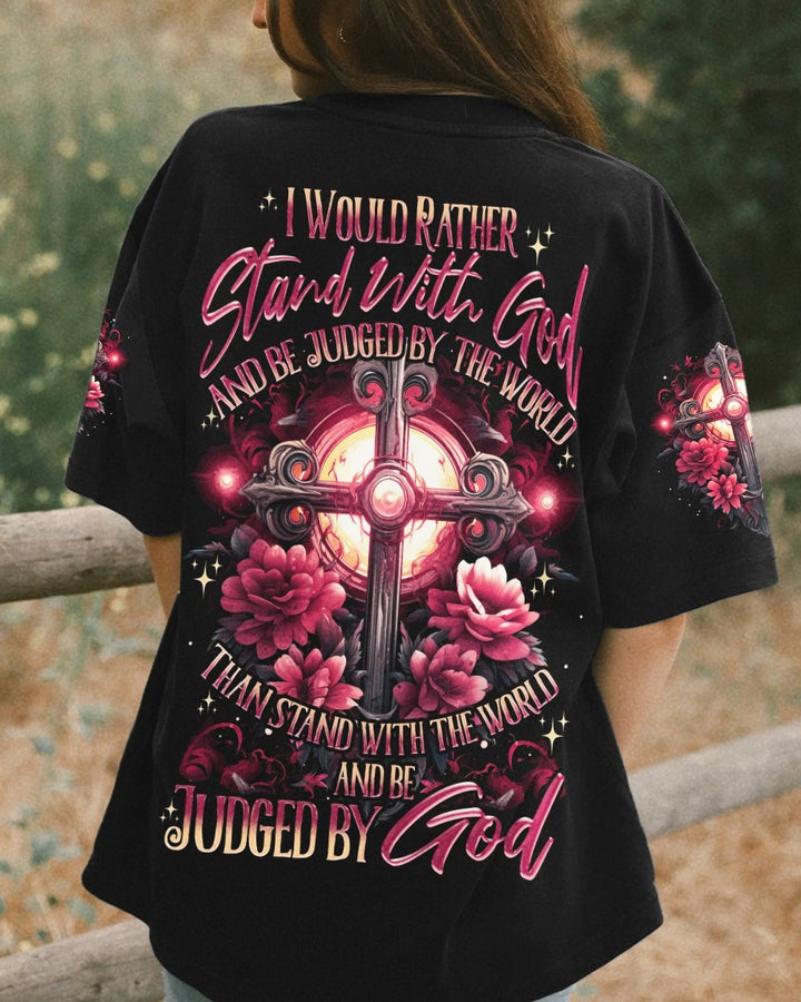 IWouldRatherStandWithGod Women_sAllOverPrintShirt_1