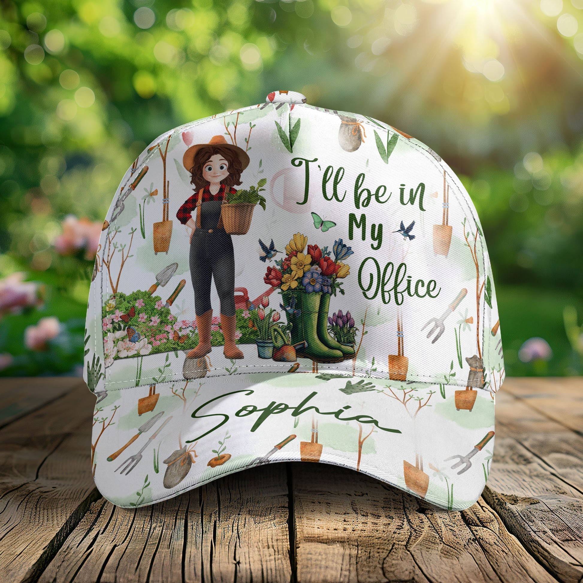 I_ll Be In My Office Cartoon Version Personalized Classic Cap_1