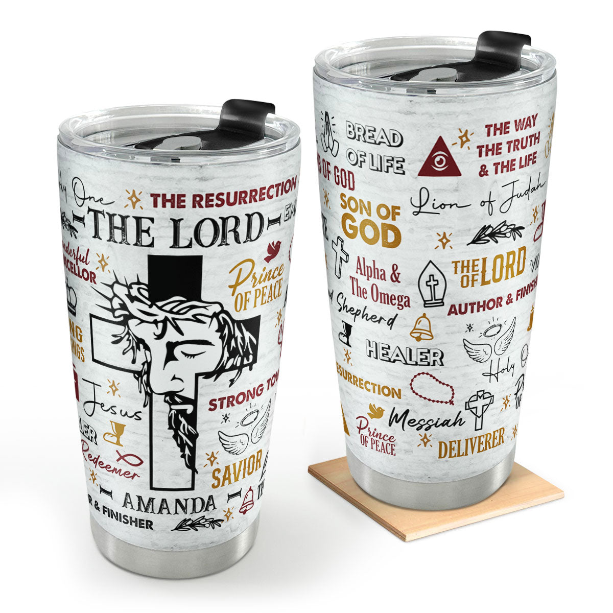 JesusTheLordOfLordsPersonalizedStainlessSteelTumbler_1
