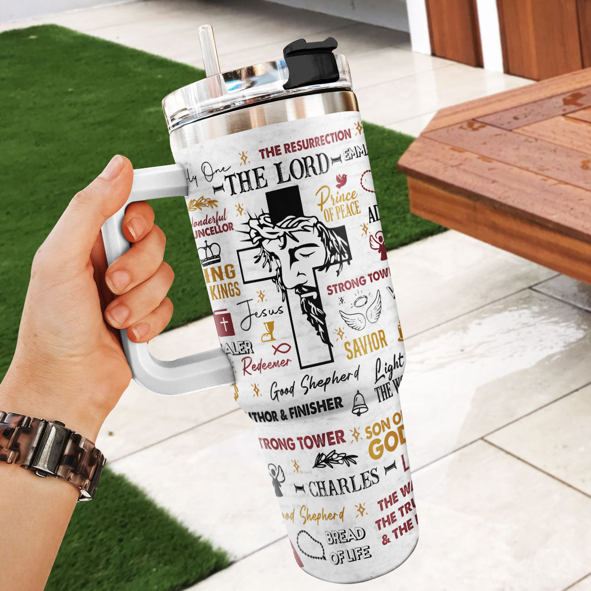 JesusTheLordOfLordsPersonalizedStainlessSteelTumbler_2