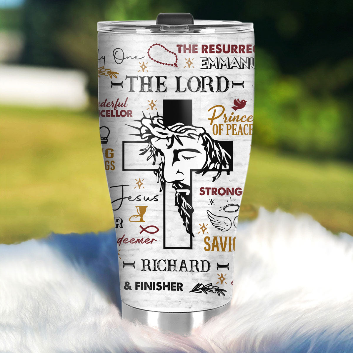 JesusTheLordOfLordsPersonalizedStainlessSteelTumbler_6