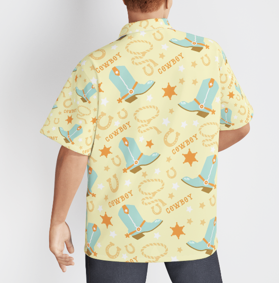 KentuckyDerbyCowboysRodeoYellowAlohaHawaiianShirtsForMenAndForWomenWT6276_7318_4
