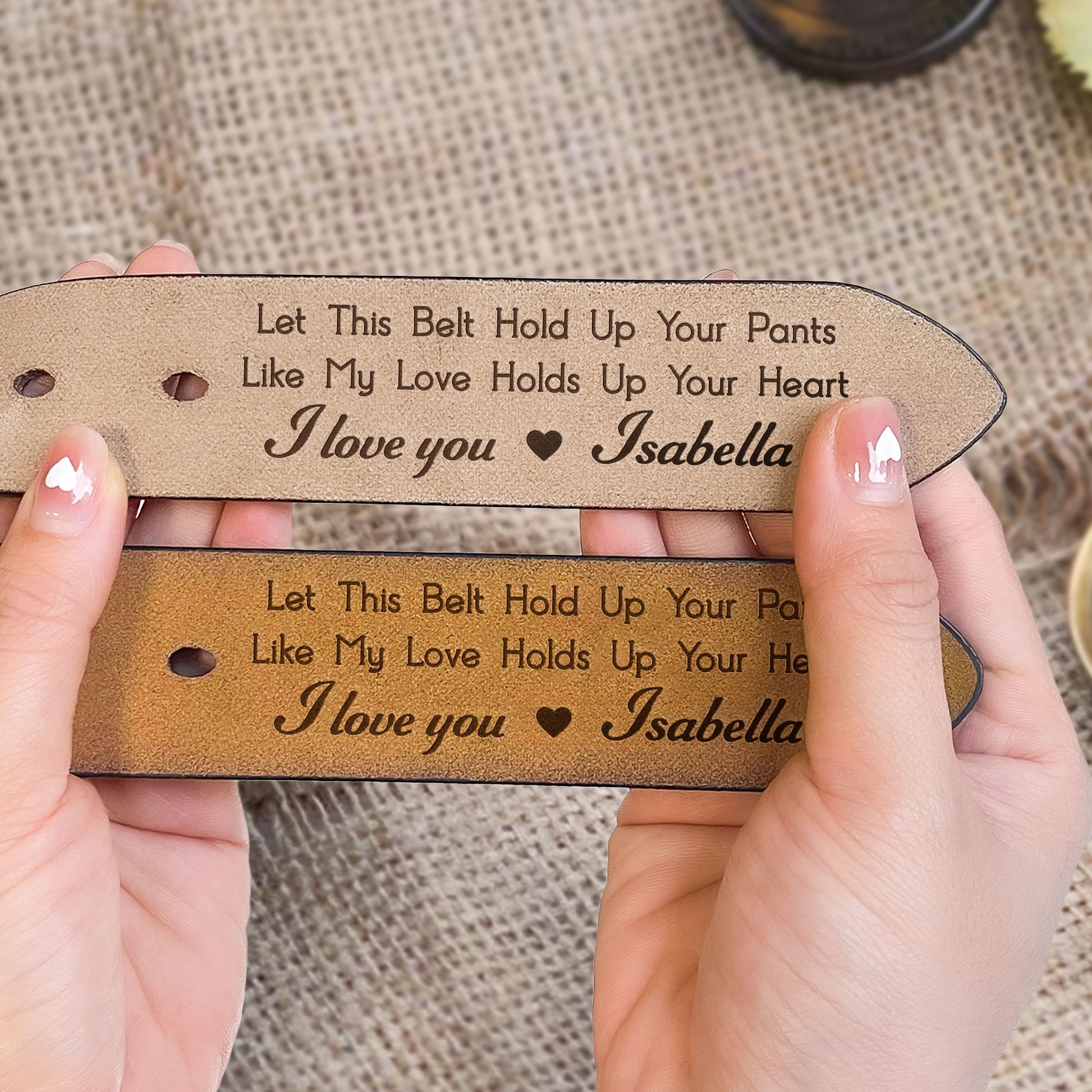 Let This Belt Hold Up Your Pants Gift For Husband Personalized Engraved Leather Belt_3