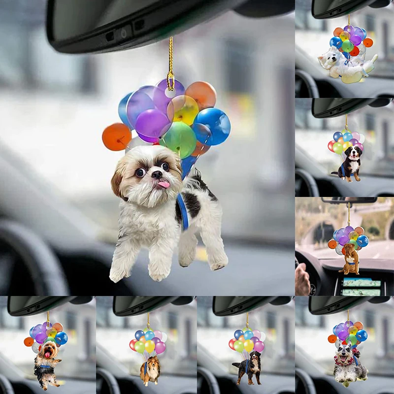 MK Animals_Dog_Fly_With_Bubbles_Car_Hanging_Ornament_ _Custom_Shape_Arcylic_Ornament_2