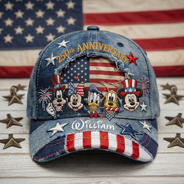 MkMo Magic Mouse Celebrate 250 Years Of America Freedom - Personalized Classic Cap - Gift For Patriots NL122