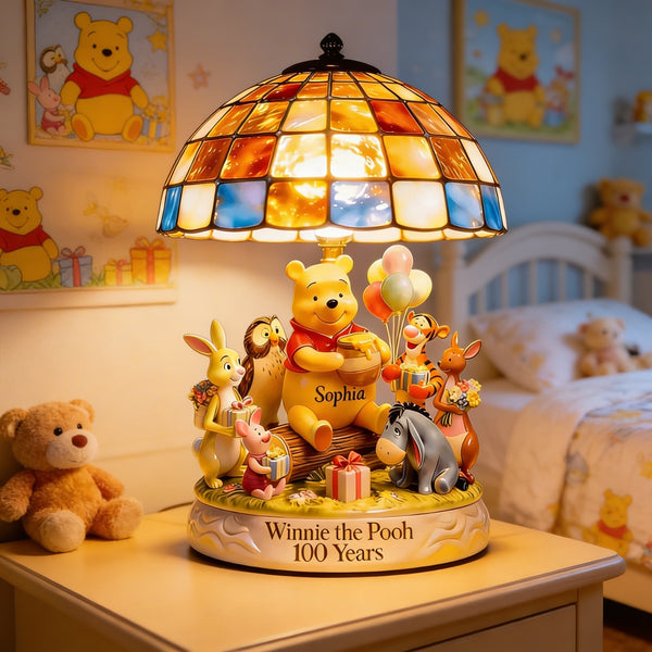 DSNY Honey Bear Celebrating 100 Years Of Friendship - Personalized Custom Shape Acrylic Light Box - Anniversary Gift For Family, Movie Fans NL122