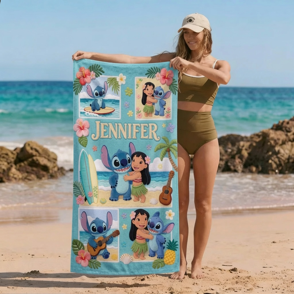 Just Love Sti - Summer Vibe - Personalized Beach Towel - Gift For Fan Movies