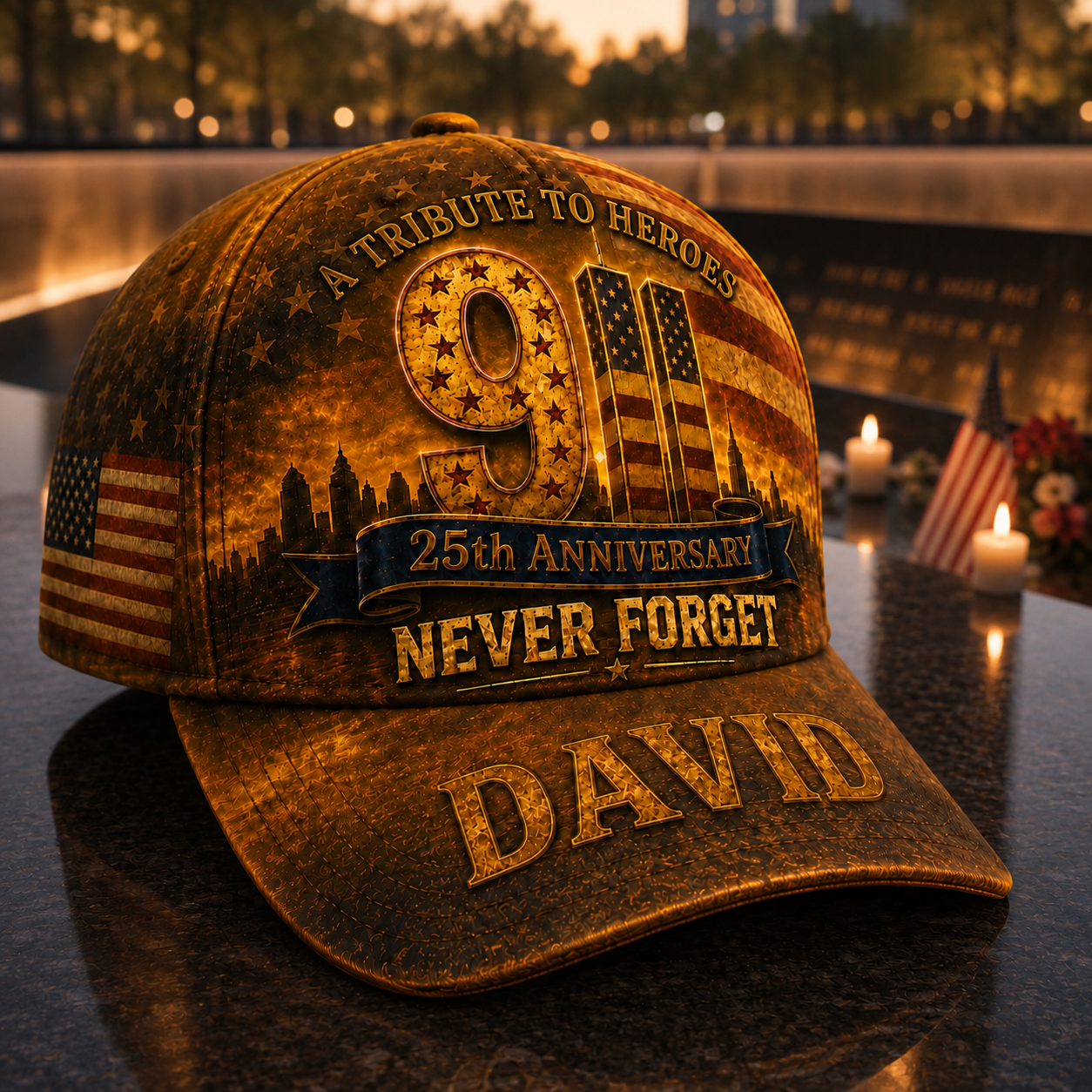 A Tribute To Heroes 9.11 25th Anniversary Never Forget Memorial Gifts - Personalized Classic Cap