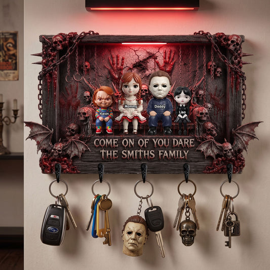 Come On Of You Dare - Personalized Hanging Rack - Gift For Family, Horror Lovers NL122