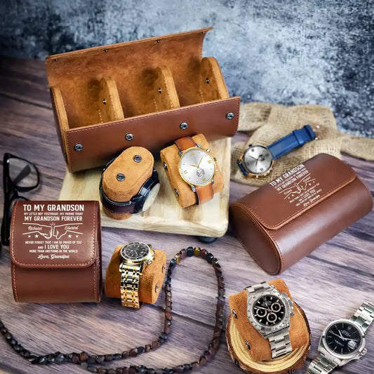 MySonGrandsonForever PersonalizedLeatherWatchCase TU402 DSR879 MK1_63ad0281 62a1 45ab a346 2da5d7972c55