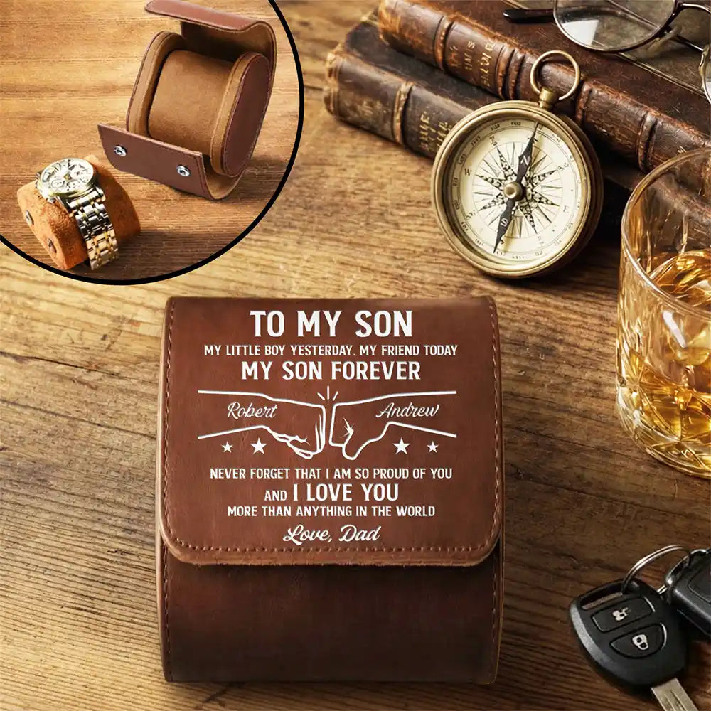 MySonGrandsonForever PersonalizedLeatherWatchCase TU402 DSR879 MKDef_43bf11f7 a13b 48ae 95f5 701e1c84e018