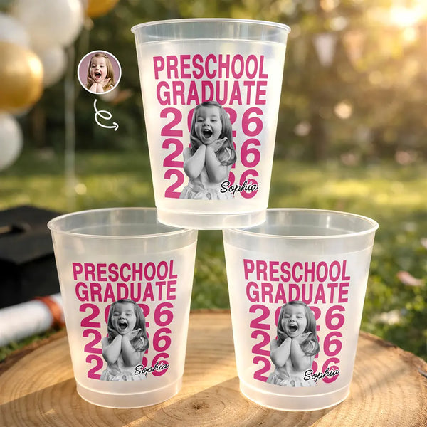 Custom Photo Kingdergarten Preschool Graduate - Personalized Frosted Cups - Gift For Graduates