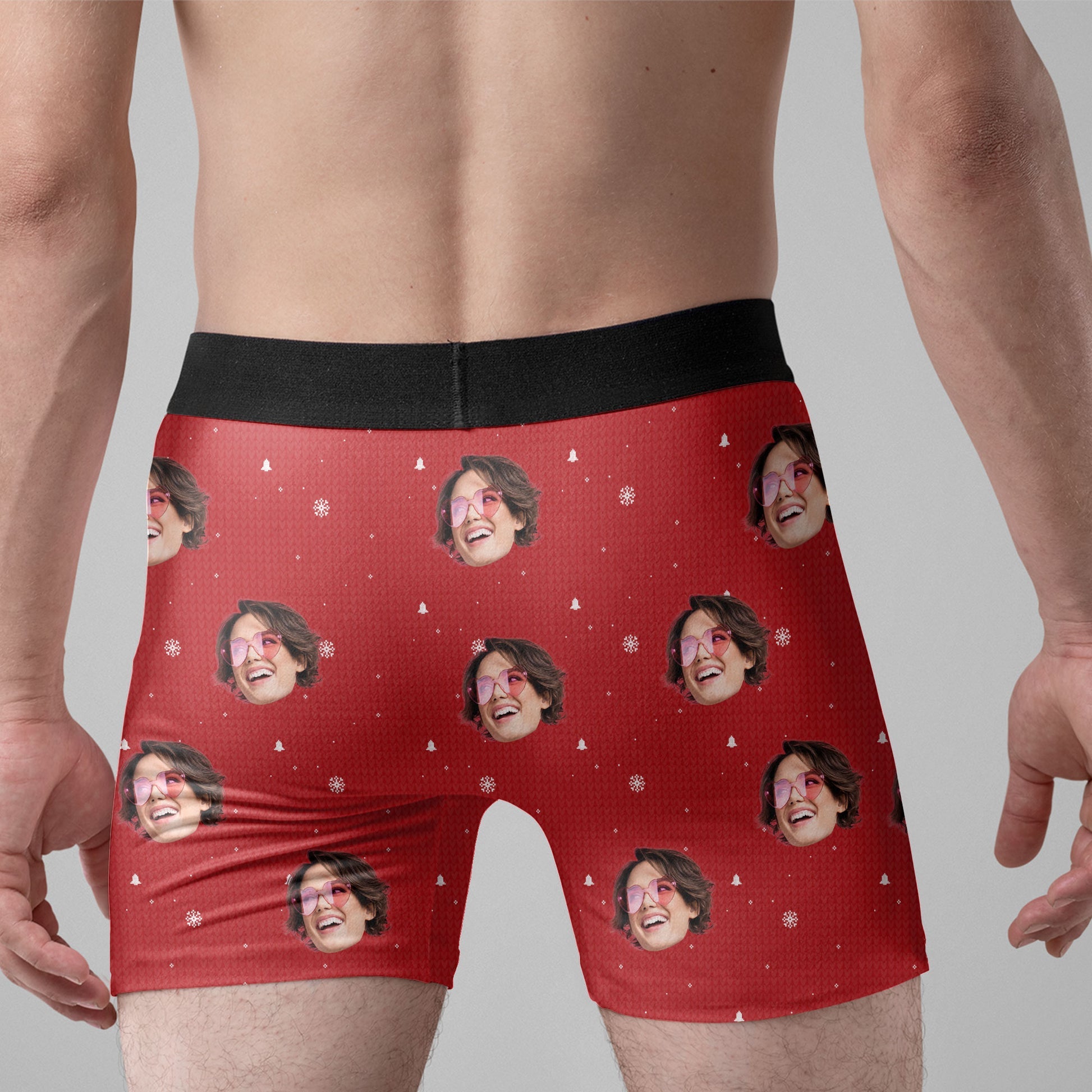New Version Only Wife Can Jingle My Bells Personalized Photo Mens Boxer Briefs3