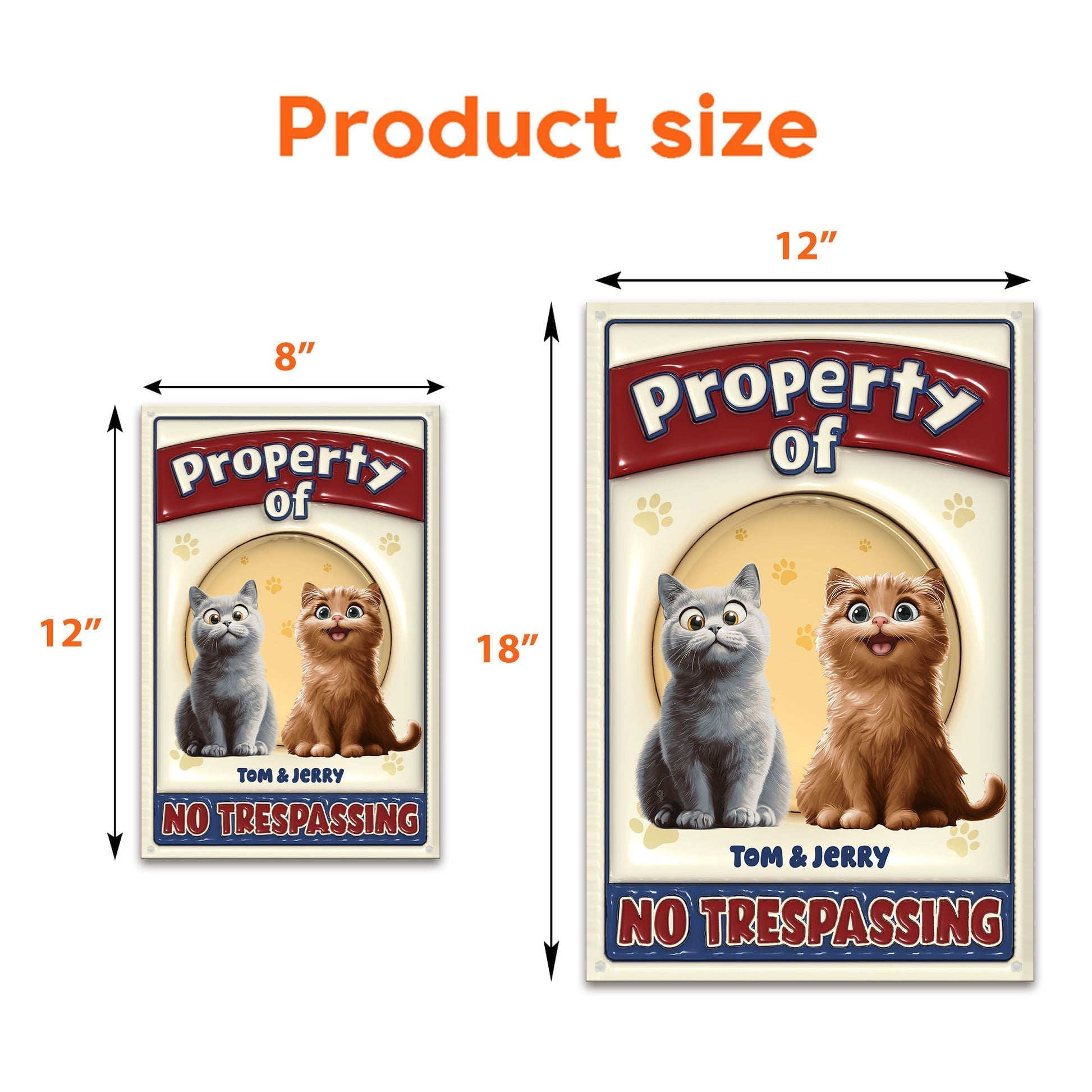 No Trespassing Cat Version Personalized Metal Sign_4_7f9d4fbc 41f3 4c8b 8df1 aa7beae1b8da