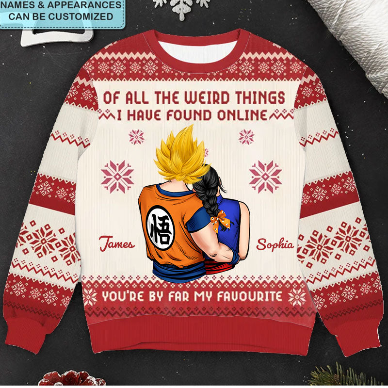 OfAllTheWeirdThingsIHaveFoundOnline PersonalizedCustomUglySweaterDragonball ChristmasGiftForCouple_Wife_Husband_FamilyMembers 2