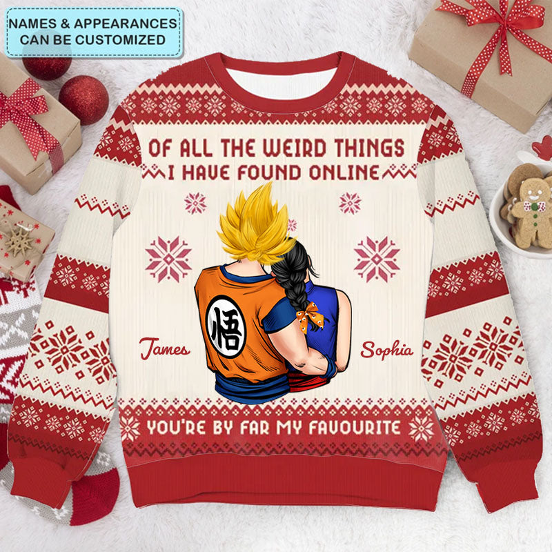 OfAllTheWeirdThingsIHaveFoundOnline PersonalizedCustomUglySweaterDragonball ChristmasGiftForCouple_Wife_Husband_FamilyMembers 3
