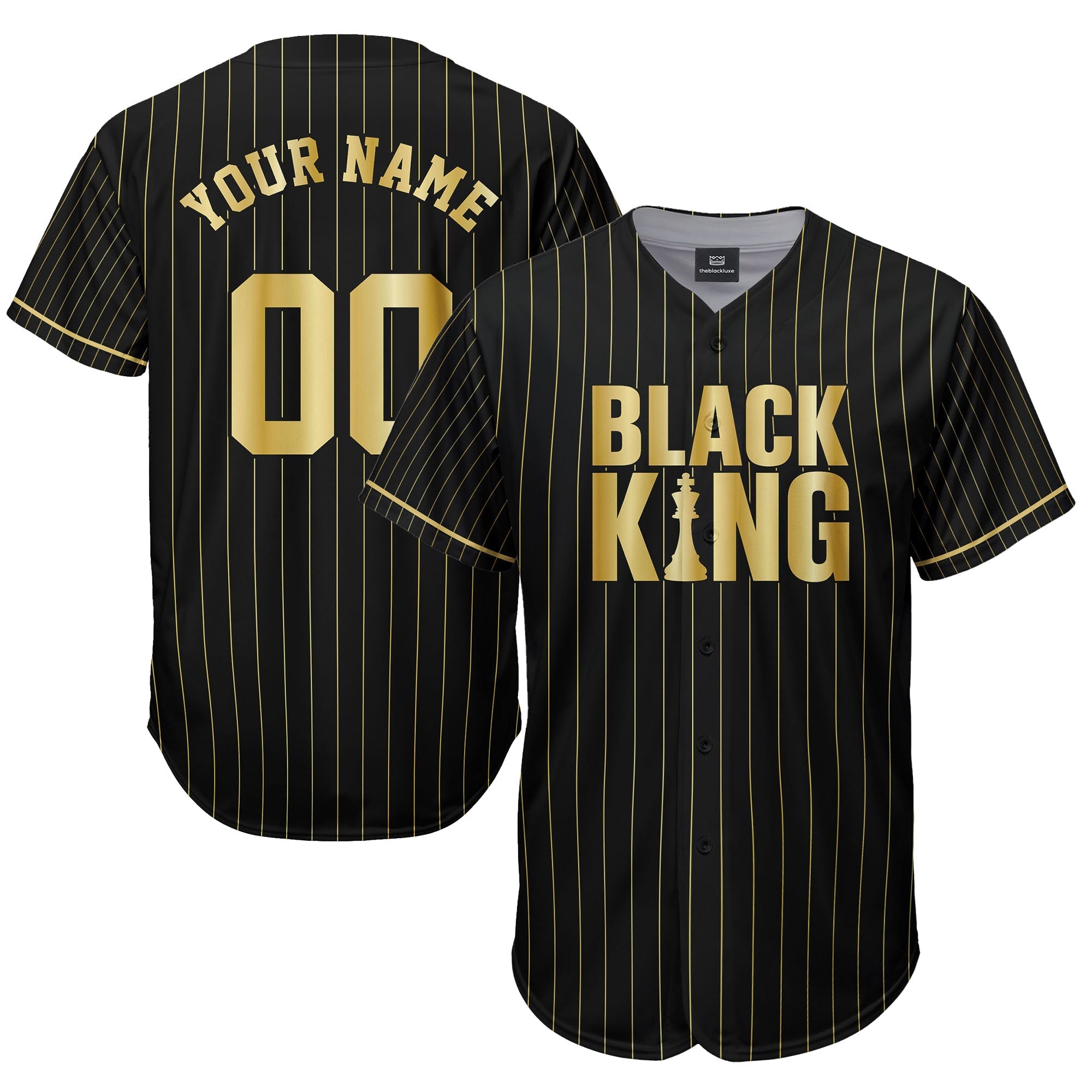 PersonalizedBlackKingBaseballJersey1