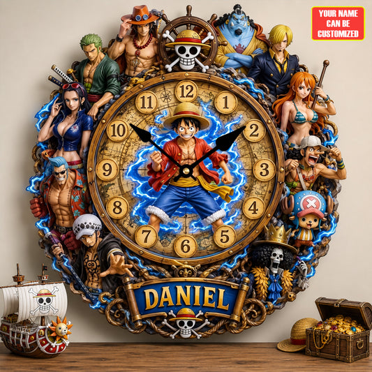 OnPi Adventure - Personalized Wall Hanging Clock - Gift For Family, Movie Fans NL122