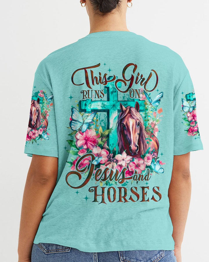 RunsOnJesusAndHorsesWomen_sAllOverPrintShirt_12