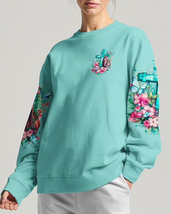 RunsOnJesusAndHorsesWomen_sAllOverPrintShirt_5