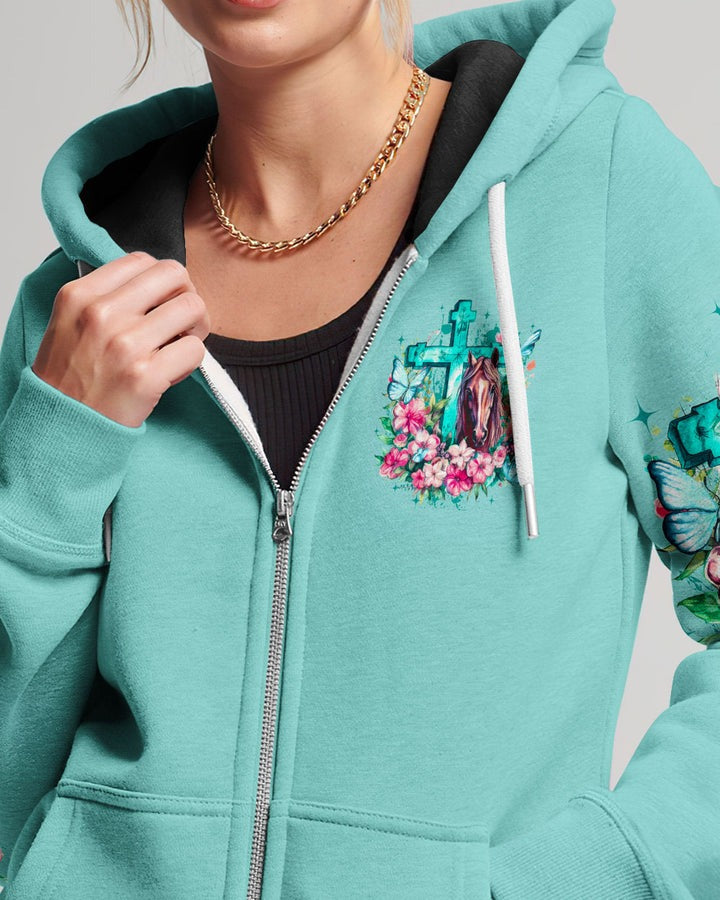 RunsOnJesusAndHorsesWomen_sAllOverPrintShirt_6