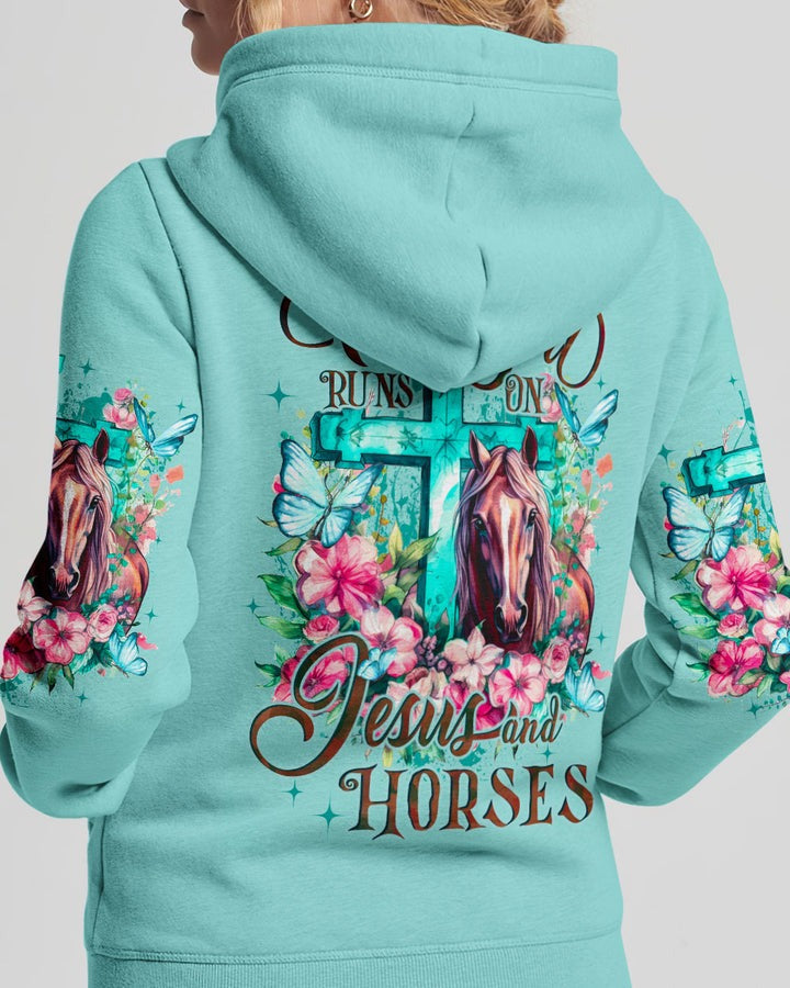 RunsOnJesusAndHorsesWomen_sAllOverPrintShirt_7