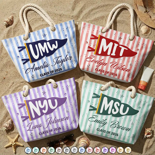 SchoolPennantFlag PersonalizedBeachBag AT2210 DSR1032 MK DEF