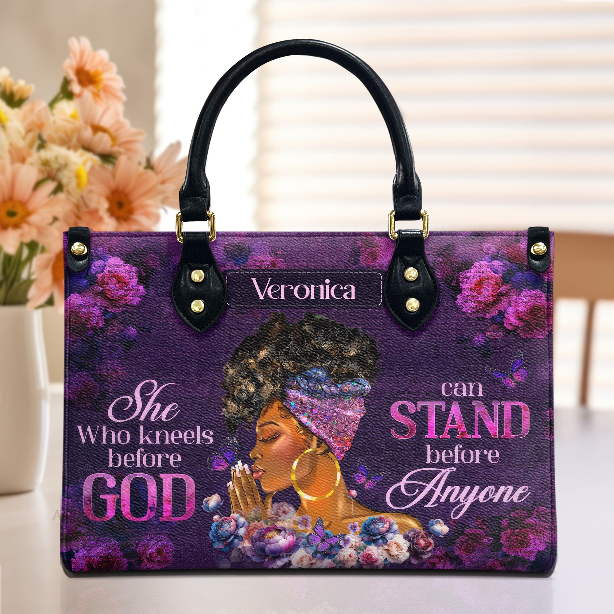 She_Who_Kneels_Before_God_ _Personalized_Leather_Handbag_ _Christian_Gift_For_Her