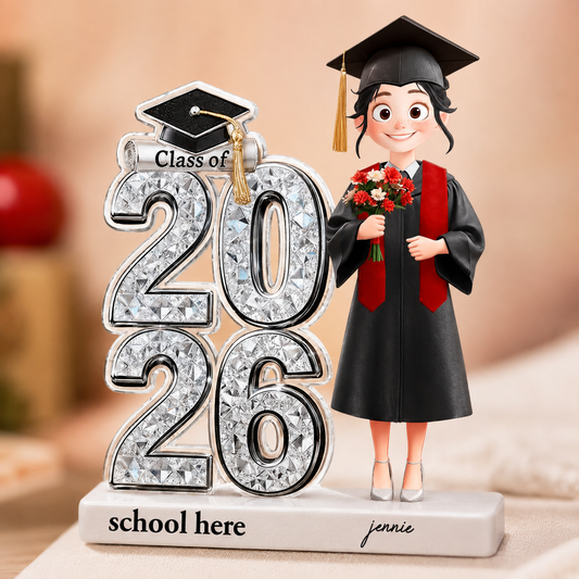 ShinyEffectClassOf20262027Senior2DFlat PersonalizedAcrylicBlockPlaque GraduationGiftForGraduates_Daughter_Son_1
