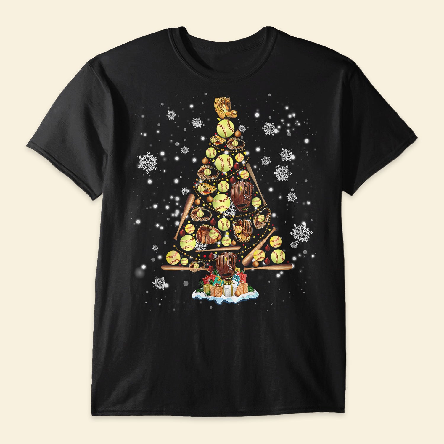 Softball Christmas Tree - Shirt Gift Christmas