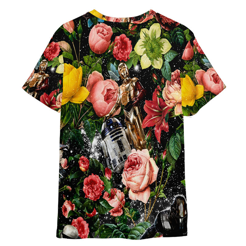 StarWarsPatternFlowerGiftForFansUnisex3DT shirt OwlOhh_6907_2