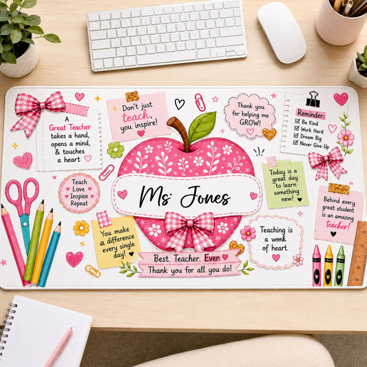 Teacher_Life_Pink_Design_Personalized_Desk_Mat_1