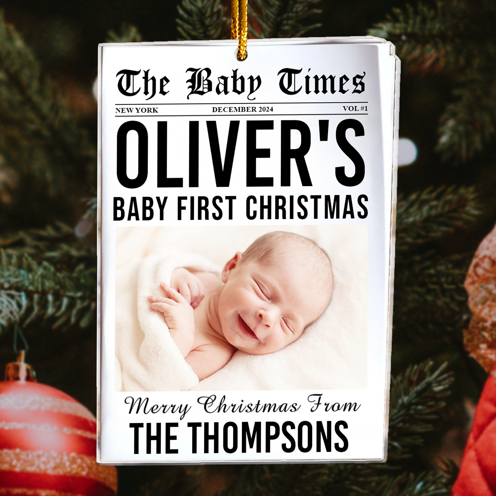 The Baby Times Baby_s First Christmas Personalized Acrylic Photo Ornament_1