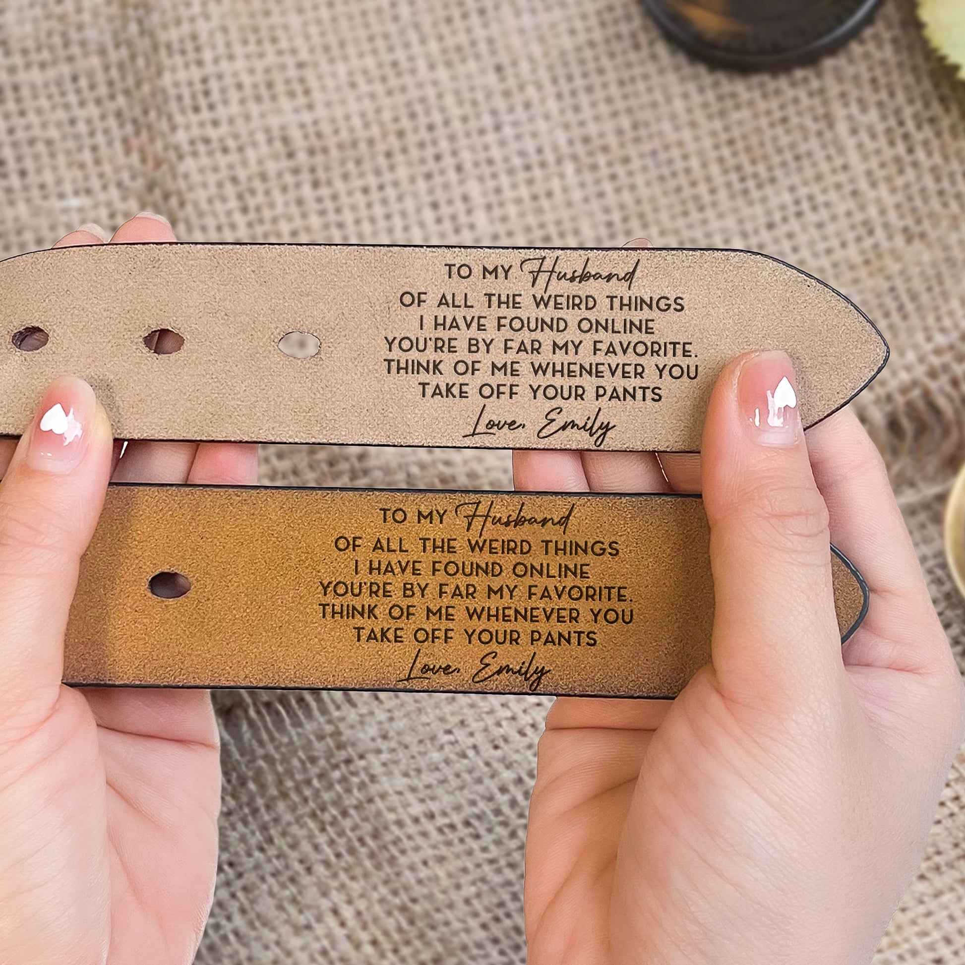 The Weird Things I Found Online You_Re My Favorite Personalized Engraved Leather Belt_5