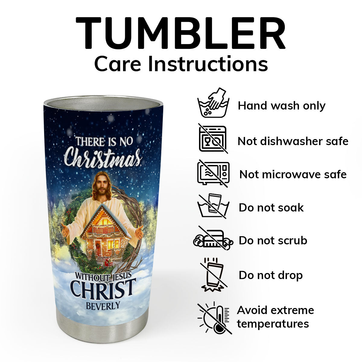 ThereIsNoChristmasWithoutJesusChristPersonalizedStainlessSteelTumbler_4