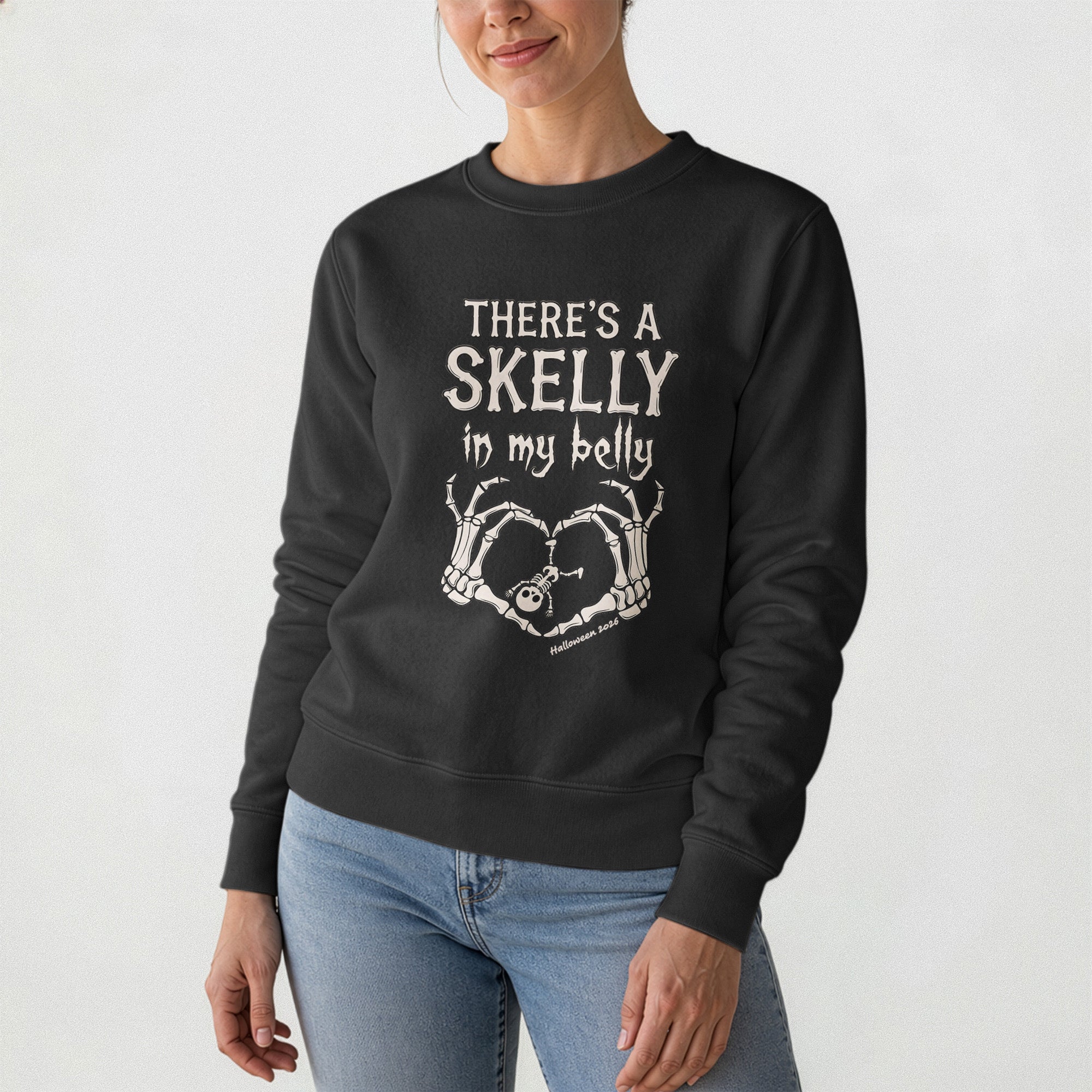 There_s_A_Skelly_In_My_Belly_Pregnancy_Announcement_Personalized_Shirt_8