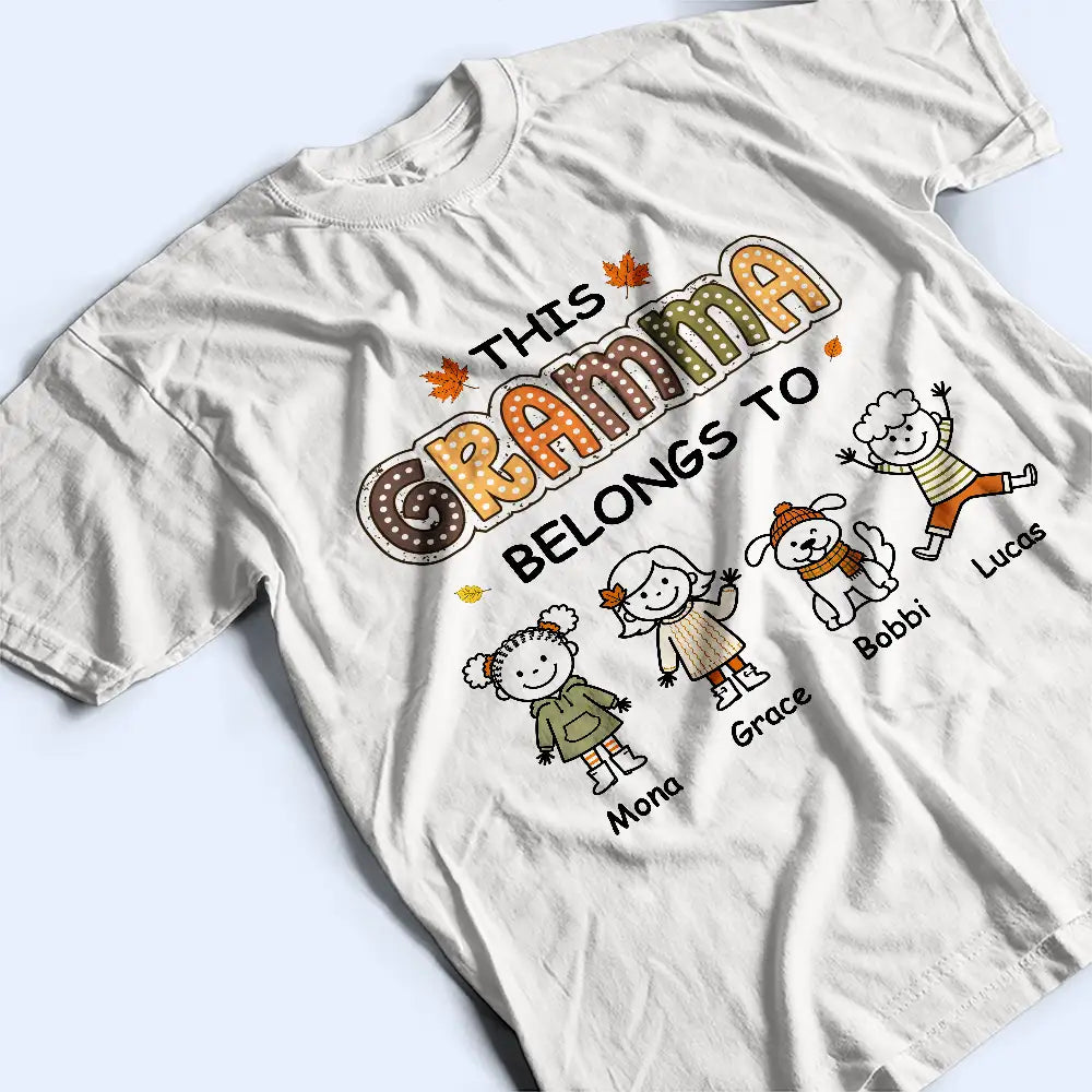 ThisGrandmaMommyBelongsToAutumnKidStickFigures PersonalizedTShirt QA097 CLA3702 MK2