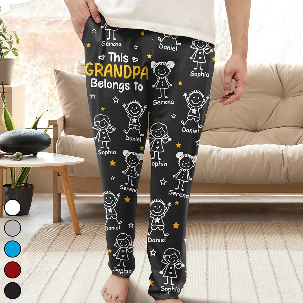 ThisGrandpaDadBelongsToKidsPet PersonalizedPajamaPants TS927 CLA1712 MkDefault