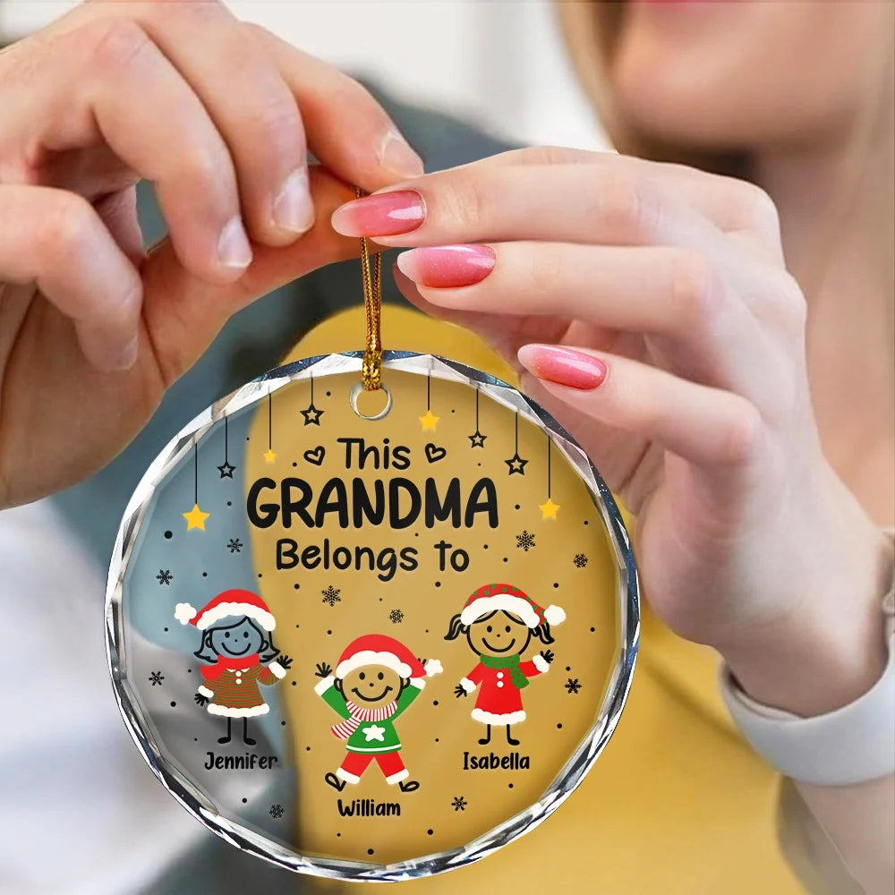 ThisGrandpaGrandmaBelongsToKidsPet PersonalizedCircleGlassOrnament AT1909 CLA1894 MK 3
